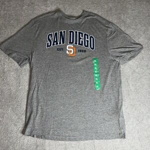 MLB San Diego Padres Graphic T-shirt Mens Size XL Grey CSA